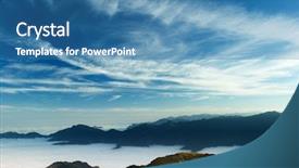  Presentation with fly - PPT layouts consisting of wild nature - beautiful clouds fly background and a  colored foreground