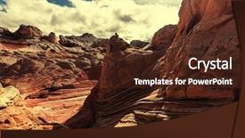  Presentation with national integration - Colorful PPT theme enhanced with wild nature - vermilion cliffs national monument landscapes backdrop and a  colored foreground