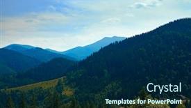  Presentation with beautiful nature - Slides enhanced with wild-nature-summer-landscape background and a navy blue colored foreground