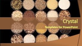  Presentation with rice seed - Presentation theme with wild rice - large selection of cereal seed background and a red colored foreground