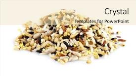  Presentation with rice grains - PPT layouts enhanced with wild rice - raw grains mixed with 12 background and a lemonade colored foreground