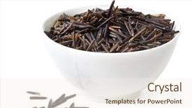  Presentation with rice - Presentation enhanced with wild rice in a small background and a cream colored foreground