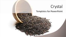  Presentation with rice - Audience pleasing PPT theme consisting of wild rice poured backdrop and a white colored foreground