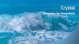  Presentation with underwater wild nature sea life - Presentation design featuring wild sea in lefkas greece background and a teal colored foreground