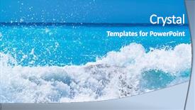  Presentation with sea green ribbon ovarian cancer - Presentation consisting of wild sea in lefkas greece background and a teal colored foreground