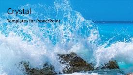  Presentation with underwater wild nature sea life - Colorful presentation enhanced with wild sea in lefkas greece backdrop and a teal colored foreground