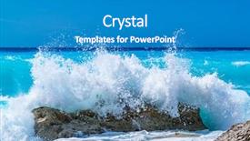  Presentation with sea - Presentation design having wild sea in lefkas greece background and a teal colored foreground