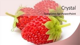 Presentation with strawberry - Slide set featuring wild strawberry macro background and a lemonade colored foreground