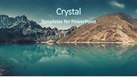  Presentation with crystal image - Theme consisting of wild virgin nature ideal background and a ocean colored foreground