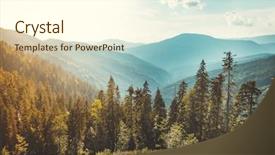  Presentation with forest - Slides having wild virgin ukrainian nature background and a cream colored foreground