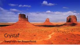  Presentation with wild wild west - Theme enhanced with wild west - beautiful image of the road background and a red colored foreground