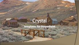  Presentation with ghost - PPT theme featuring wild west - bodie ghost town california background and a violet colored foreground