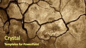  Presentation with soil texture - Amazing PPT theme having wild west - dry cracked soil texture backdrop and a tawny brown colored foreground
