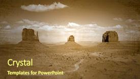  Presentation with photograph - Slides with wild west - grunge tattered vintage style photograph background and a tawny brown colored foreground