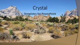  Presentation with joshua tree national park - Cool new PPT theme with wild west - landscape with desert plant joshua backdrop and a light blue colored foreground
