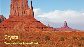  Presentation with sandstone - Colorful slide deck enhanced with wild west - majestic monument valley famous bright backdrop and a tawny brown colored foreground