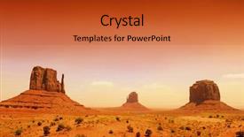  Presentation with red movie - Theme with wild west - monument valley famous movie landscape background and a red colored foreground