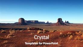  Presentation with clear - Colorful PPT theme enhanced with wild west - monument valley on a clear backdrop and a tawny brown colored foreground
