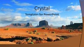  Presentation with wild wild west - Presentation theme enhanced with wild west - monument valley orange landscape background and a light blue colored foreground