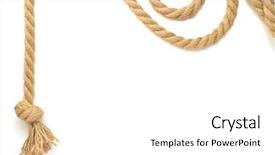  Presentation with ship rope - PPT theme with wild west - ship rope isolated on white background and a white colored foreground