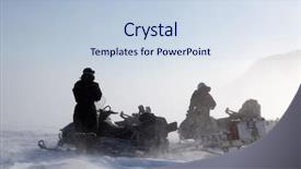  Presentation with winter storm - Beautiful presentation theme featuring wild winter storm backdrop and a lemonade colored foreground