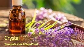  Presentation with lavender flowers - Presentation theme featuring wildcraft - bunch of lavandula or lavender background and a tawny brown colored foreground