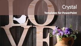  Presentation with letters - Amazing presentation theme having wildcraft - decorative letters forming word love backdrop and a violet colored foreground