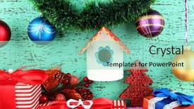  Presentation with decoration - Cool new theme with wildcraft - nesting box and christmas decoration backdrop and a seafoam green colored foreground