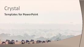  Presentation with kenya - Cool new presentation theme with wildebeests-early-morning-in-masai backdrop and a cream colored foreground