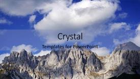  Presentation with mountains - Colorful slide deck enhanced with wilderness - view of wilder kaiser mountains backdrop and a teal colored foreground