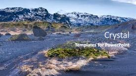  Presentation with wilderness - Slide deck featuring wilderness-mountain-countryside-in-iceland background and a ocean colored foreground