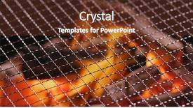  Presentation with charcoal - PPT theme enhanced with wildfire - barbecue charcoal on fire background and a tawny brown colored foreground