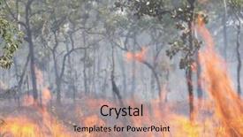  Presentation with wildfire - Colorful slides enhanced with wildfire - bushfire - focus on burning backdrop and a coral colored foreground