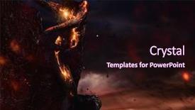  Presentation with lava - Audience pleasing presentation theme consisting of wildfire - creature made from lava backdrop and a wine colored foreground