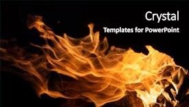  Presentation with wildfire - Slides having wildfire - fire flames on black background background and a black colored foreground