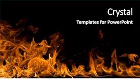  Presentation with flames - Amazing PPT layouts having wildfire - fire flames on black background backdrop and a black colored foreground