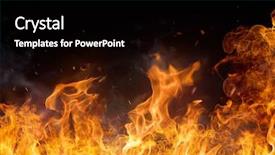  Presentation with wildfire - Presentation design having wildfire - fire flames on black background background and a black colored foreground