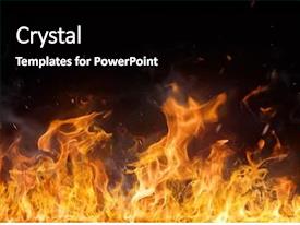 Wildfire Fire Flames On Black Background PPT template 26 | CrystalGraphics