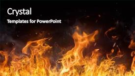  Presentation with flames - Amazing presentation design having wildfire - fire flames on black background backdrop and a black colored foreground