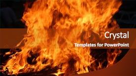  Presentation with bonfire - Slide deck consisting of wildfire - fire wood fire bonfire background and a crimson colored foreground