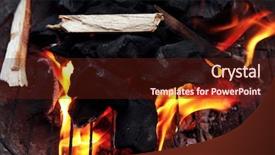  Presentation with charcoal - Theme featuring wildfire - hot fire black wood charcoal background and a tawny brown colored foreground