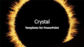  Presentation with circle - Beautiful PPT theme featuring wildfire - ring circle of fire backdrop and a black colored foreground