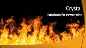  Presentation with wildfire - Audience pleasing presentation consisting of wildfire - wall of fire and flames backdrop and a black colored foreground