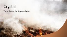  Presentation with environment protection - Audience pleasing theme consisting of wildfire fire global warming environmental backdrop and a white colored foreground