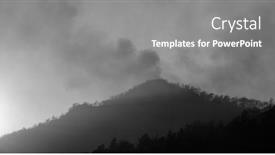  Presentation with wildfire - Slide deck with wildfire-in-the-forest-near background and a gray colored foreground