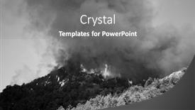  Presentation with wildfire - Theme having wildfire-in-the-forest-near background and a gray colored foreground