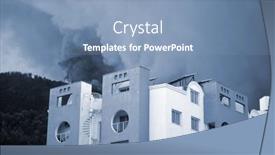  Presentation with wildfire - Slide set featuring wildfire-in-the-forest-near background and a light blue colored foreground