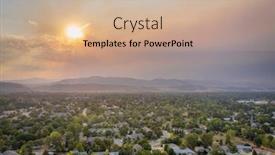  Presentation with wildfire - Colorful slides enhanced with wildfire-smoke-from-cameron-peak backdrop and a coral colored foreground