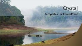  Presentation with national - Slide set featuring wildlife sancturary kumily kerala india background and a light blue colored foreground