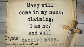  Presentation with bible verses - Audience pleasing theme consisting of 350 bible verses from mark backdrop and a mint green colored foreground